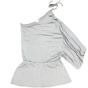 Debbie Katz Dolman Sleeve One Shoulder Peplum Top S